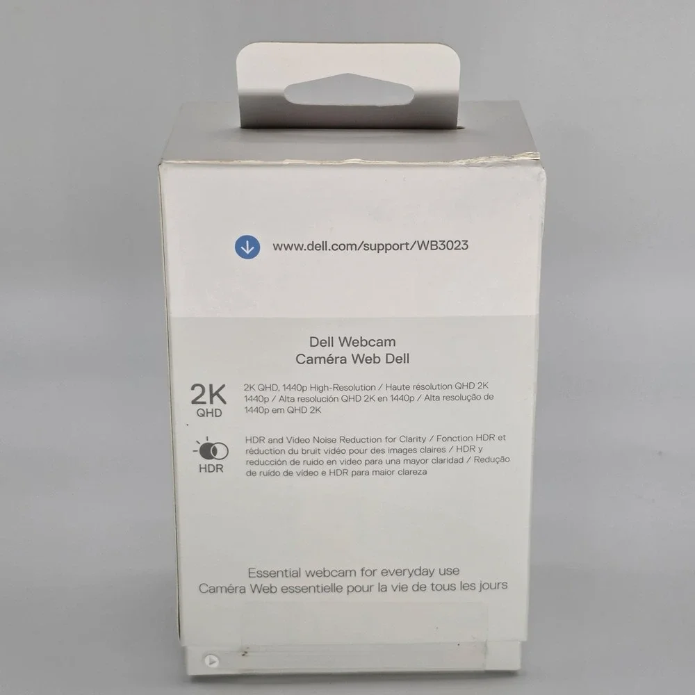 NEW Dell Webcam Camera WB3023 (2K QHD 1440p) OEM Genuine Factory Sealed HDR